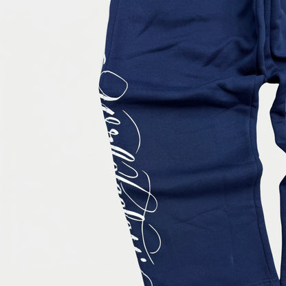 NAVY BLUE SCRIPT PANTS