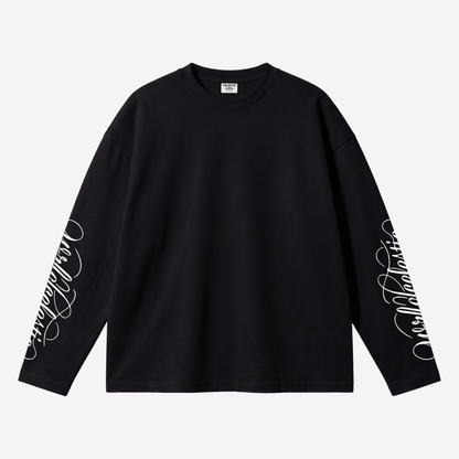 BLACK SCRIPT LONGSLEEVE