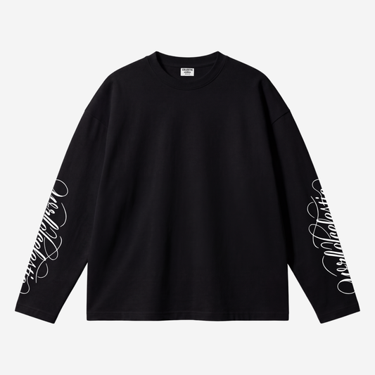 BLACK SCRIPT LONGSLEEVE